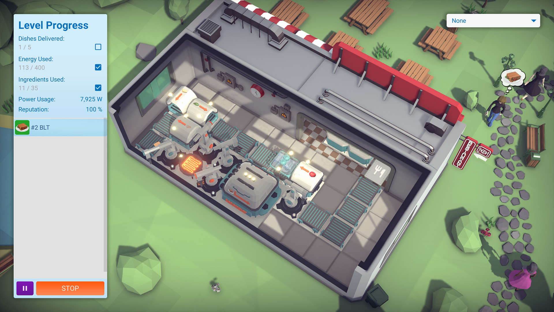 Automachef公式紹介画面：小さな建物の中へ、自動厨房を収める