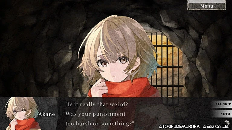 英語の台詞を表示する公式提供画面。Steam言語表の文字対応と照合し、全場面の検証とは扱わない