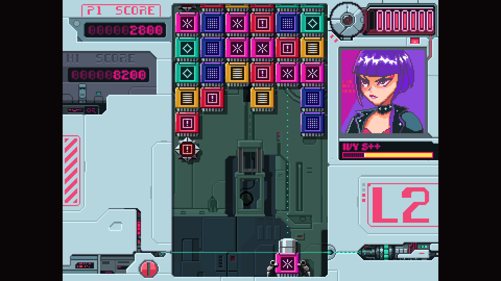 Last Call BBS公式紹介画面：HACK*MATCHでは、積まれたタイルを扱う