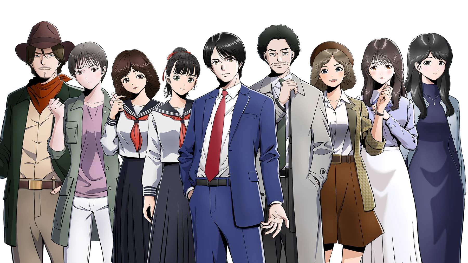 浅野恭司氏によるキャラクターデザインの公式紹介画像