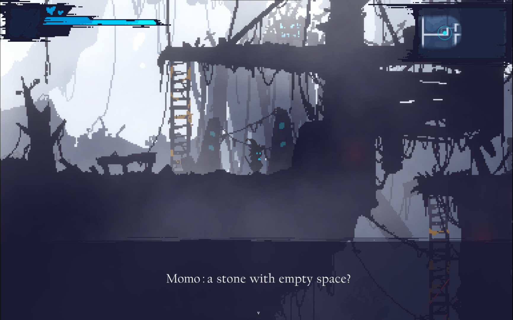 英語の台詞が表示されるSlumbering Feline本編の公式ゲーム画面