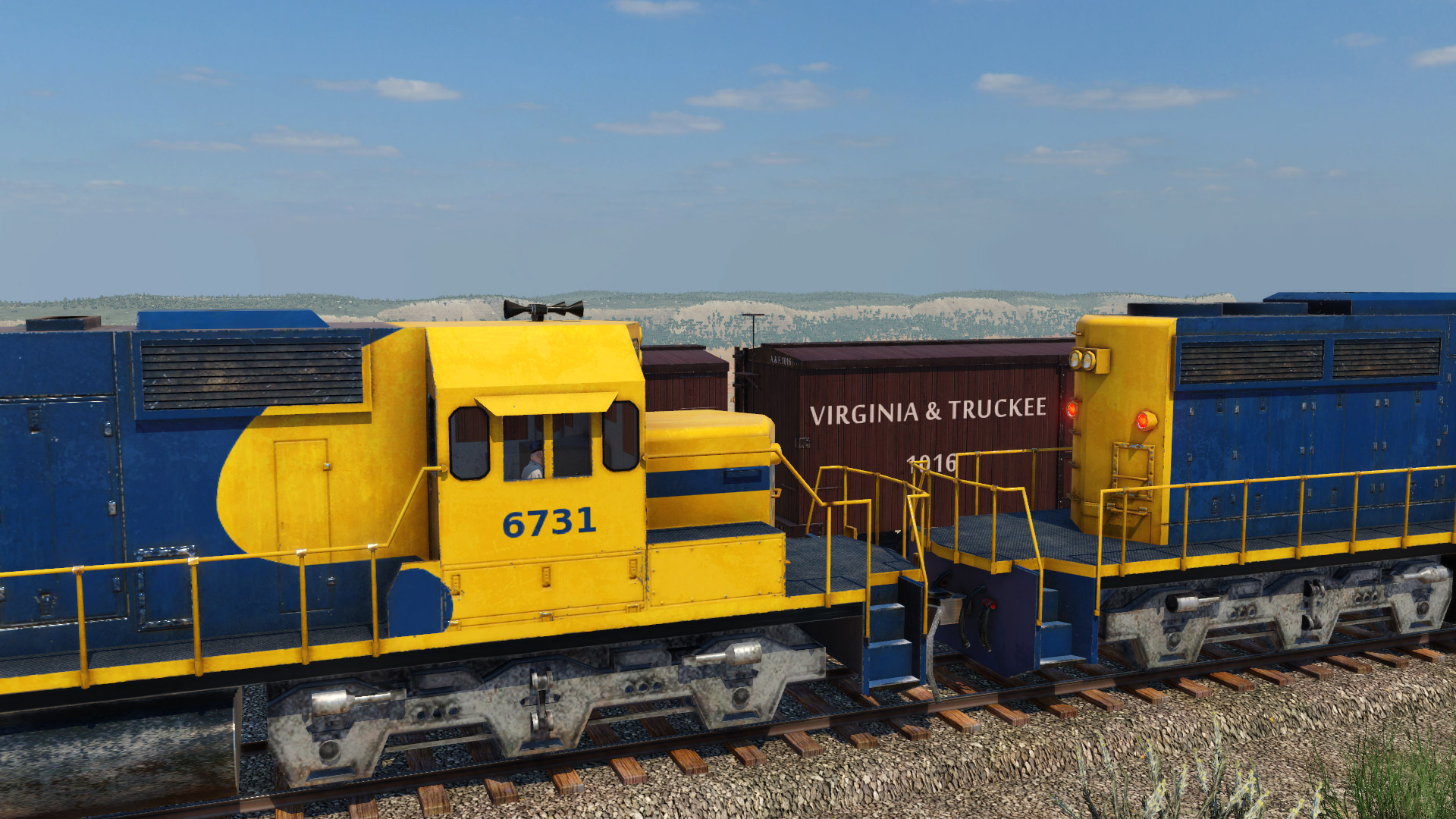 Transport Fever 2公式紹介画面：貨物を運ぶ鉄道で産業を結ぶ