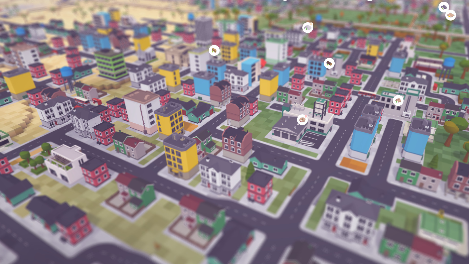 Voxel Tycoon公式紹介画面:都市が育つと、必要な品も変わる