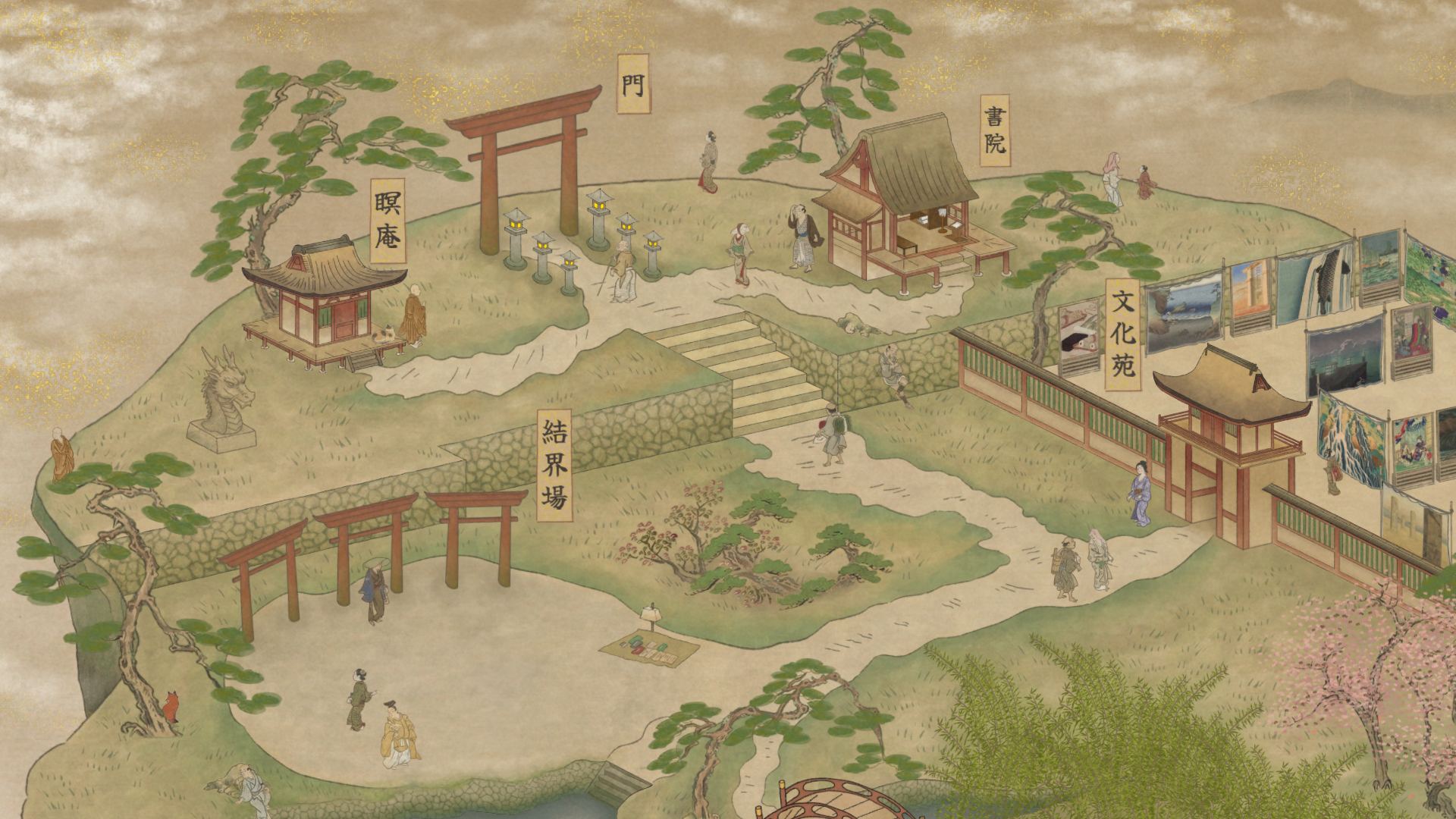 Worlds Upon The Wind：拠点 Haven の画面
